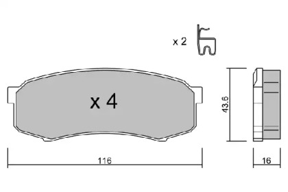 Комплект тормозных колодок AISIN BPTO-2902